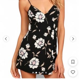 Black Floral Romper